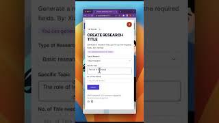 AppGen - CREATE RESEARCH TITLE