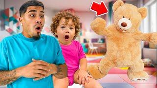 Giant Teddy Bear Comes to Life Prank On Baby Zely! *HILARIOUS*