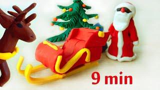 Ho to make Santa Claus and sleigh and reindeer - mirglory Toys Cars Cartoons for Kids