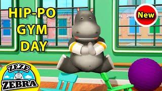 Zeze Zebra Adventure - Hippo Gym Day | Educational Cartoons For Toddlers