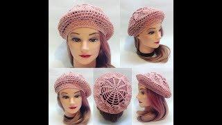 Нежный Ажурный летний берет крючком Crochet beret