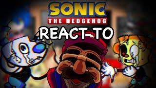 Sonic Characters React Friday Night Funkin VS ThreeFolding Knockout & Ring Cam Mario // GCRV