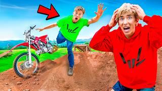 My Brother CRASHED his Dirt Bike!!