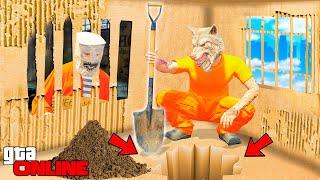 Escape From Cardboard Prison Challenge Part 3! - Escape FROM CARDBOARD PRISON IN GTA 5 ONLINE