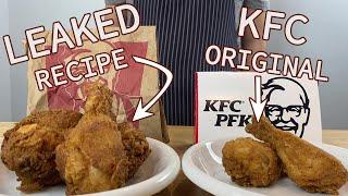 LEAKED KFC RECIPE VS THE ORIGINAL