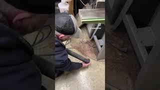 Dust management in a garage woodworking shop