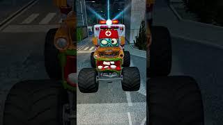 McQueen VS Fillmore AMBULANCE Zombie, Apocalypse in BeamNG.drive
