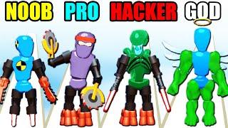 NOOB vs PRO vs HACKER vs GOD in Merge Ragdoll Fighting