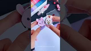 Homemade love Stamp roller | how to make stamp at home | DIY Stamp | how to print your paper #Shorts