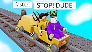 Roblox Cart Ride BUT People Say STOP I Go FASTER