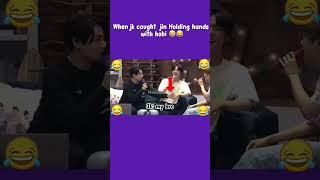 when jk caught jin holding hands with hobi #jinkook #kookjin #btsfunnyvideos #btsfunnymoments