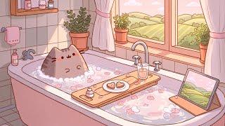 Pink Room Bubble Bath with Pusheen  Gentle Lofi Beats for Relaxation  Lofi for Relax & Focus