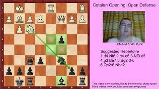 Chess - The Catalan Opening (for black) - Open Defense. 6. Qc2 and 6. Nbd2