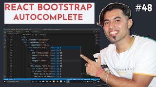 React Bootstrap Autocomplete Extension in VS Code in 2020