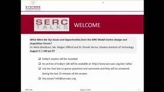 SERC Talks: "What Were the Top Issues and Opportunities from the SERC MCE Forum?"