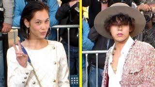 G-Dragon & Kiko Mizuhara at Paris Chanel Show 30 September 2014