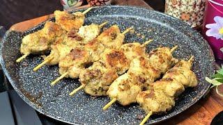 white chicken tikka malai chicken boti /chicken malai tikka recipe/tawa chicken malai boti #ramadan