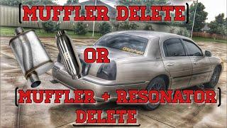 Muffler Delete Vs Straight Pipes | 2003 Lincoln Town Car