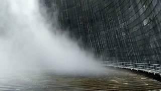 Inside a cooling tower