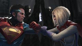 Injustice 2 : Superman Vs Power Girl - All Intro/Outros, Clash Dialogues, Super Moves