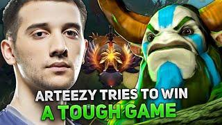 12.900 MMR GAME! Arteezy tries to win a tough game on Nature's Prophet