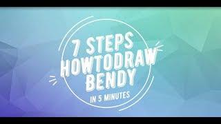 How to Draw Bendy 7steps (Bendy and the Ink Machine) - Как Нарисовать Бенди поэтапно 7 шагов