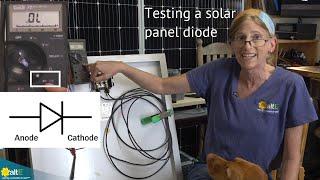 How to test a solar panel diode