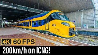 Train Cab Ride NL / 200kph on ICNG / Rotterdam - Schiphol - Amsterdam / ICNG / August 2024