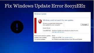 Fix Windows Update Error 80072EE2