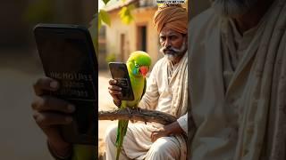 A hungry farmer drinks millions of liters of milk and the parrot brings coconut 