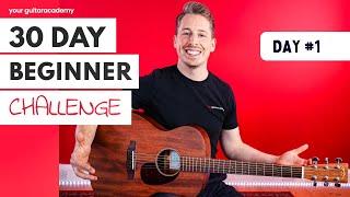 30 Day Beginner Challenge [Day 1] Guitar Lessons For Beginners