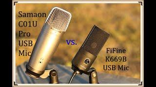 USB Mic Demo/Review Samson C01U Pro vs, FiFine K669B