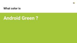 Android Green color #a4c639 hex color - Green color - Cool color a4c639
