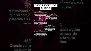 Datos sobre los chicos #datos #psicologia #consejos #tiempos #animos #tips #amor