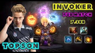 Topson | OG | Invoker | Pub | 7.30 b Dota 2 | BOT VYSE LINKEN BKB MIDAS | Player Perspective