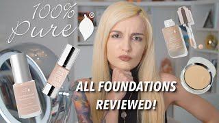 100% PURE FOUNDATIONS REVIEW + Wear Tests!