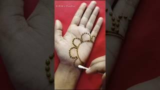 Very Easy simple trick mehndi design || Earbud Simple Mehndi Design #shorts #mehndi #henna #yt #art