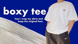 how to crop the perfect boxy tee (very easy and fast)