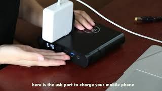 Merpower GP13 mobile power bank with ac outlet & wireless charging power bank