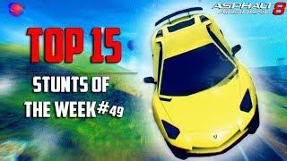 Asphalt 8 | TOP 15 Epic Stunts Of The Week #49 | 56 Barrel Rolls ?