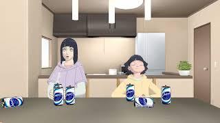 girl burp animation