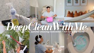 CLEAN WITH ME| Major Summer Cleaning Motivation + Girl Get Up! + Entire House Clean As a Busy Mom!
