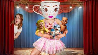 WE CAUGHT BALLERINA CAPPUCCINA WITH HER BABIES IN REAL LIFE!