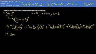 8.   Using binomial theorem, evaluate each of the following: 8. (101)4