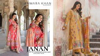 AMMARA KHAN UNSTICHED |3PCS UNSTICHED LUXURY EMBROIDERED LAWN |EMBELLISH FASHION BY VT.