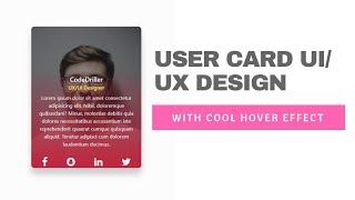 CSS UX/UI Card Design With Cool Hover Effect | Speed Code