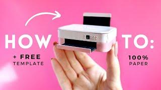 DIY Miniature Printer for Barbie Dollhouse | How to make an easy miniature printer for Barbie dolls!