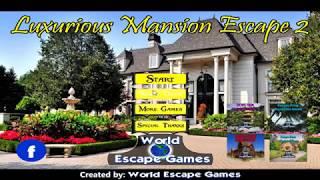 Luxurious Mansion Escape 2 Walkthrough (WorldEscapeGames)