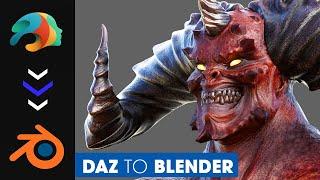 DAZ to Blender Bridge ~ Send Daz Character to Blender ~ Texture & Transform Tutorial