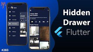 Flutter Tutorial - Hidden Drawer UI | Navigation Drawer Animation